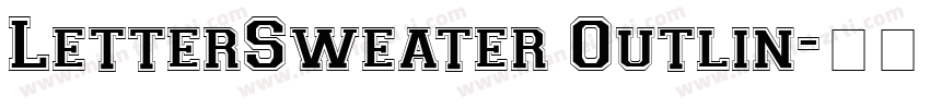 LetterSweater Outlin字体转换
